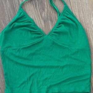 Aritzia Sunday best Polly halter top green